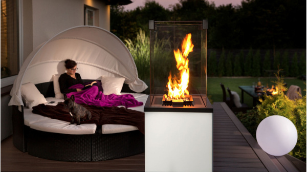 Kratki PATIO MINI/G31/37MBAR/B - белое стекло, с пультом ДУ