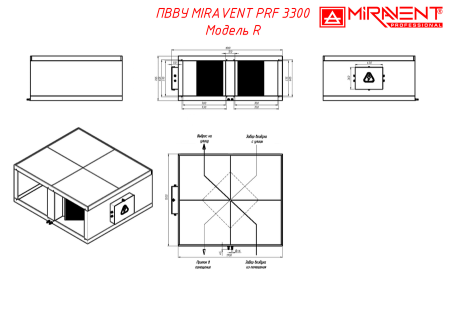 MIRAVENT PRF 3300 W (с водяным калорифером)